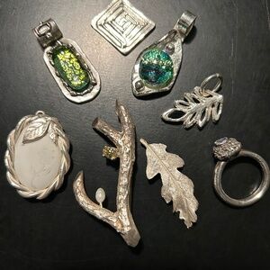 Precious metal clay artisan jewelry sterling silver 58 grams